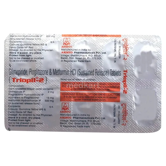 triopil 2mg tablet 10's
